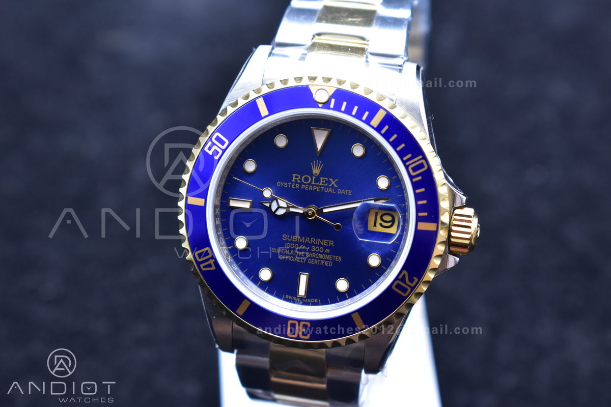 Submariner 16613 Vintage Bluesy BPF Best Edition On SS Bracelet